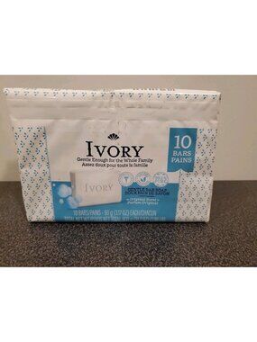Ivory Soap White Bar Original Scent, 3.17 oz. 10 Count - New